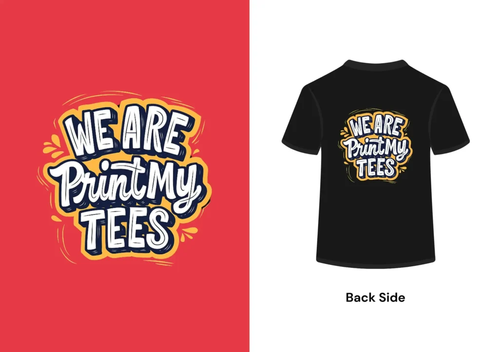 Modern Typography Tshirt Design - Back Side