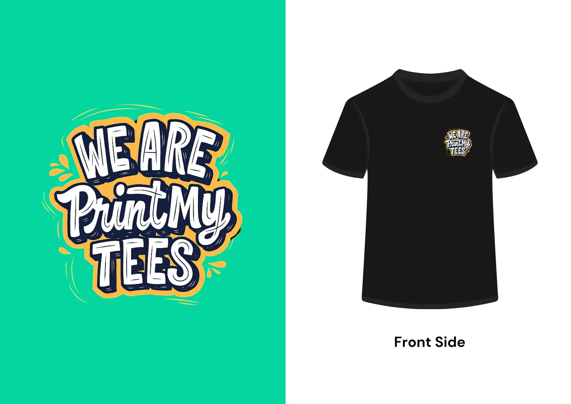 Modern Typography Tshirt Design - Front Side