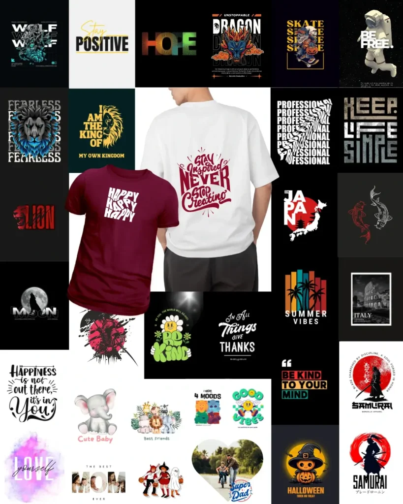 Modern t-shirt designs for men and women